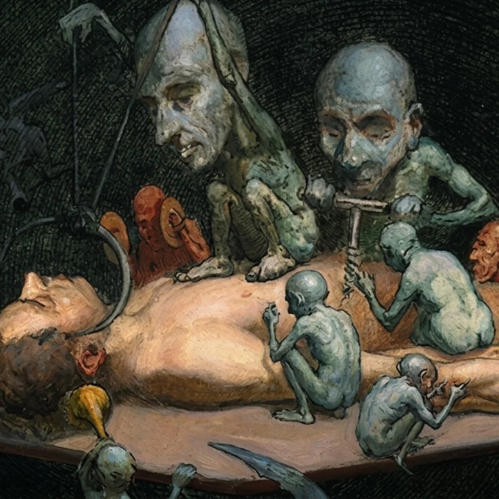 Ancient illustration of wandering spirits